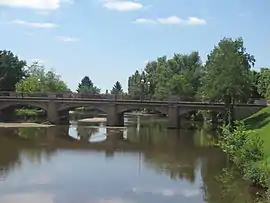 The bridge on the Aumance in Meaulne