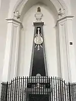 Memorial of Antonie van Leeuwenhoek in the Oude Kerk in Delft