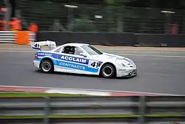 A racing Mercedes