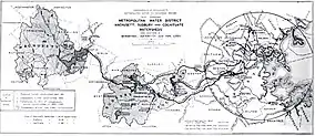 Metropolitan Water District map, 1910