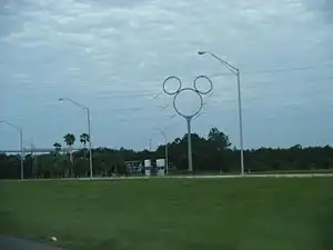 The Mickey pylon in Florida, U.S.