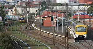 Middle Footscray station platforms 1&2 viewed from above