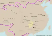 Region suffering from Miao rebellions during the Ming dynasty