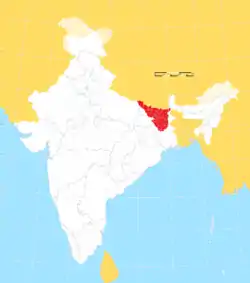 Location of Mithila