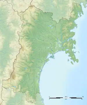 Map showing the location of Funagata Renpō Prefectural Natural Park