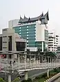 The West Sumatra representative office in Jakarta with bagonjong roof of Minangkabau architecture