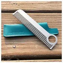 Artisan hand-finished metal comb