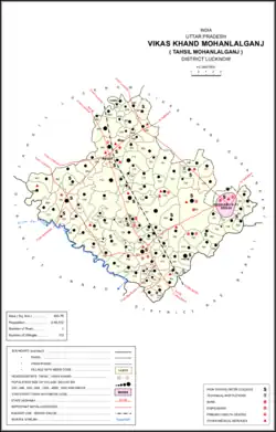 Map of Mohanlalganj CD block