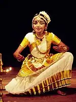 An expressive gesture in Mohiniyattam.