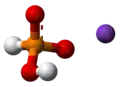 Ball-and-stick model of the component ions