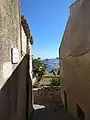 Monte Cofano seen from an alley in Erice