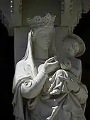 Detail of the Virgin and Child from the trumeau