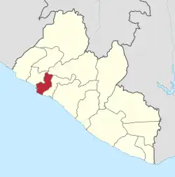 Location in Liberia