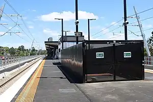 South-West  bound view from Mooroolbark platform 1