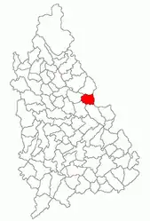 Location in Dâmbovița County