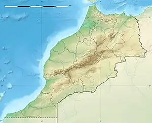 Map showing the location of Haut Atlas Oriental National Park