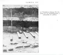 Aspect of the stratification and placement of adobes