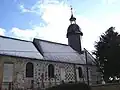 Church de la sainte Trinité in Morsan. Nave was built in the 13th century, choir in the 17th century.