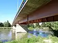 Road bridge over the Mura river in Sveti Martin na Muri