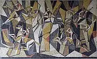 Mosaic in the hall of the Lorentz building, Nel Klaassen