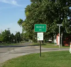 Looking north into Muncie