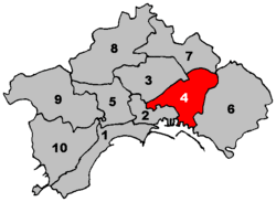 Location within Naples