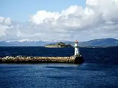 Lighthouse and the island Munkholmen