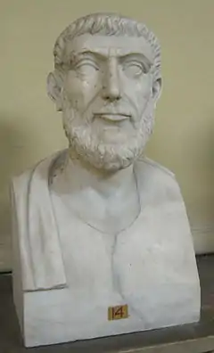 White bearded bust