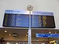 The old timetable display at the station hall.