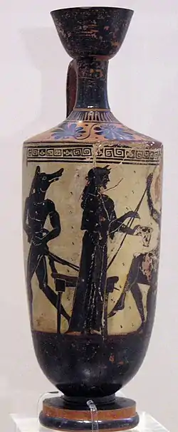 Standard or cylinder lekythos c.490 BCE.