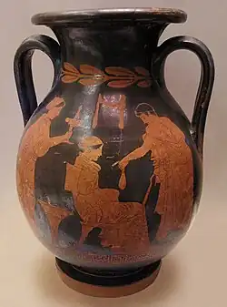 Image 17An Ancient Greek urn depicts a prostitute and her client. (from Sex work)