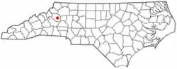 Location of Cedar Rock, North Carolina