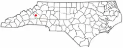 Location of Glen Alpine, North Carolina