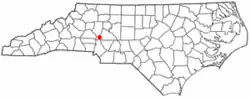 Location of Mooresville, North Carolina