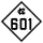 North Carolina Highway 601 marker