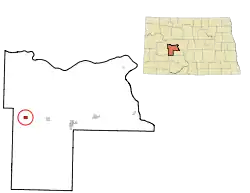 Location of Golden Valley, North Dakota