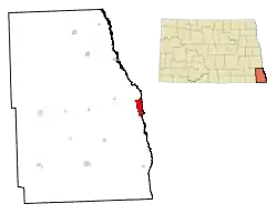 Location of Wahpeton, North Dakota