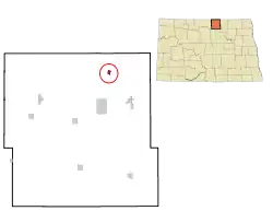 Location of St. John, North Dakota