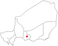 Location of Mayahi in Niger