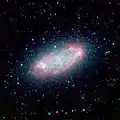 Galaxy NGC 2976 from Spitzer Space Telescope in infrared