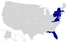 Location of teams in {{{title}}}