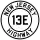 Route 13E marker