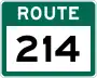 Route 214 marker