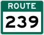 Route 239 marker