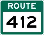 Route 412 marker