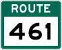 Route 461 marker