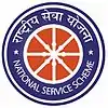 National Service scheme logo: a red-and-white wheel with "National Service Scheme" in white-on-blue Hindi and English around it