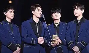 NU'EST W at MAMA 2017 in JapanFrom left to right: Aron, Baekho, JR, and Ren