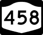 New York State Route 458 marker