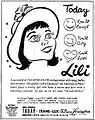 A promotional poster for the film Lili published in the New York Herald Tribune in 1953.